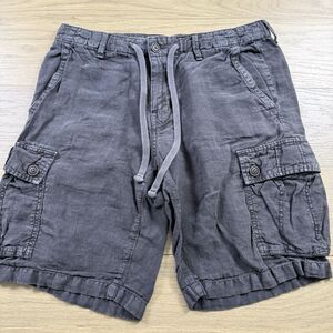 Lucky Brand Shorts Men 31x10 Linen Cargo Summer Outdoor Travel Beach Breathable